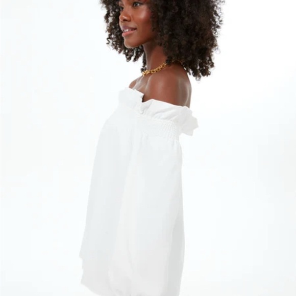 Tuckernuck White Off The Shoulder Marguerite Blouse $128 NWT Extra Small XS - Picture 3 of 10